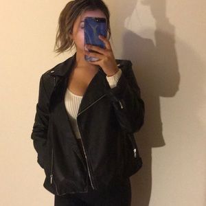 BLack leather jacket